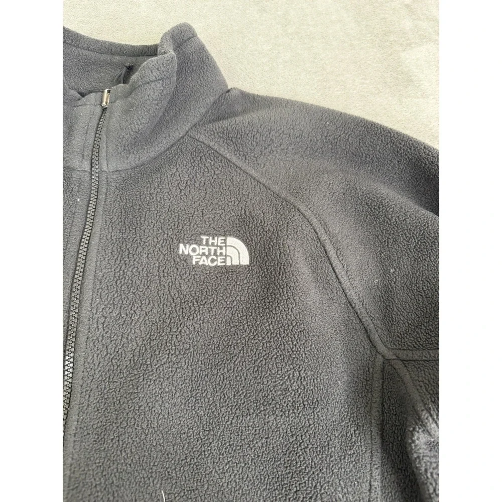 The North Face Full Zip Fleece Jacket Men's Size Large Black Outdoor